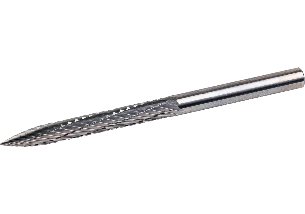 Fräser Hartmetall, spitz, Dm 6 mm Länge 90 mm Tip Top