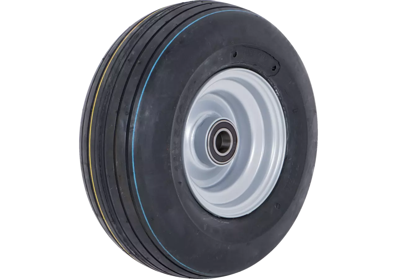 Ballonrad mit Stahlfelge, 13 x 5.00-6, 4Ply, ID 25 mm GartenShop24