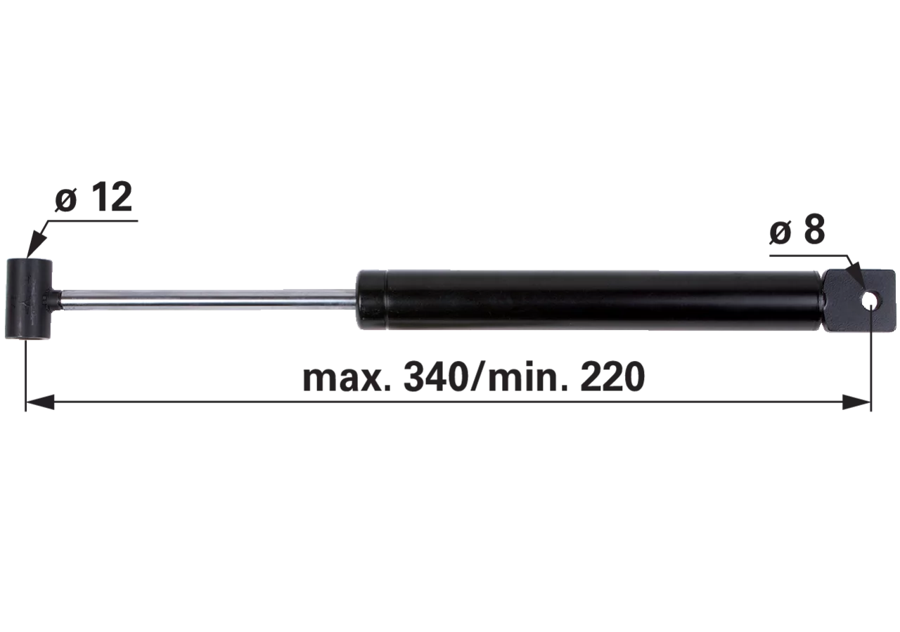 Stoßdämpfer passend zu BPW ZAF 1,35 Stabilus