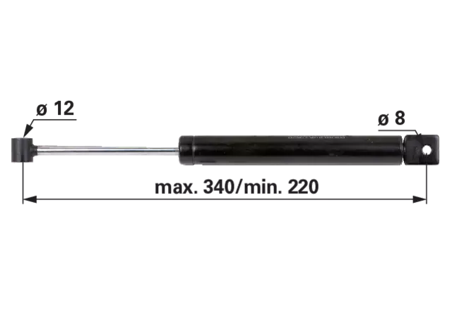 Stoßdämpfer passend zu BPW ZAF 1,6 Stabilus