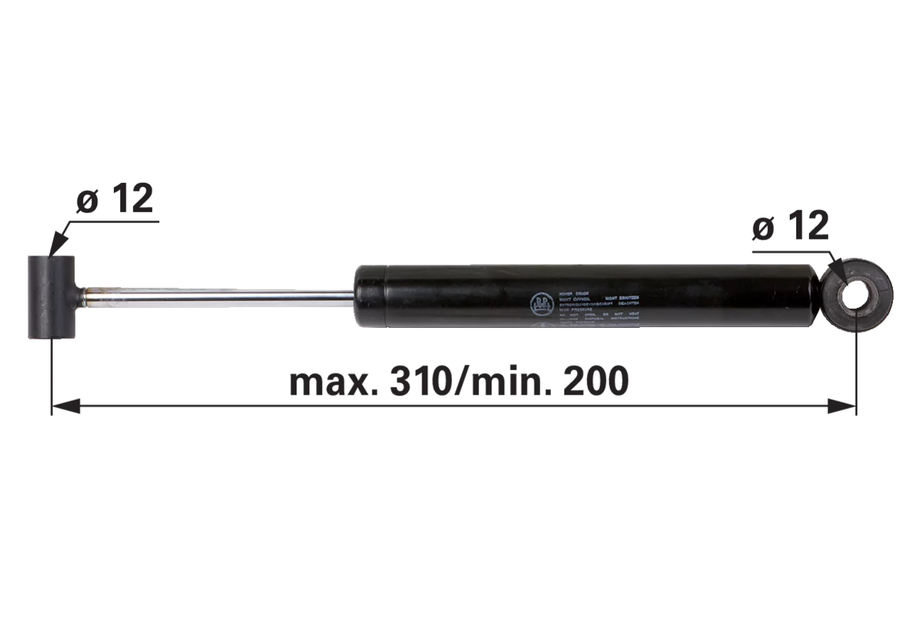 Stoßdämpfer passend zu BPW ZAF 1,5-2 Stabilus