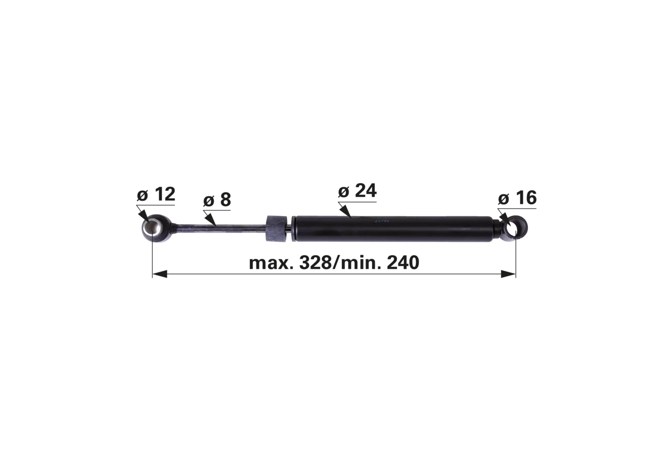 Stoßdämpfer 41,5 mm Buchsenbreite Alko 353.936 AL-KO
