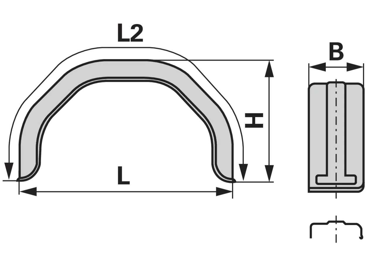 Kotflügel 1.235 x 240 mm, PVC Knott