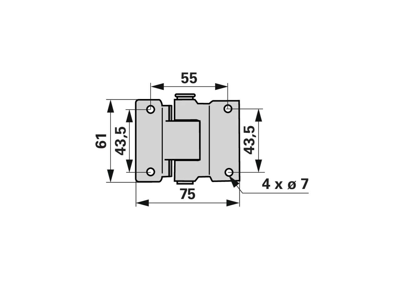 Scharnier 75 x 61 mm, verzinkt GartenShop24
