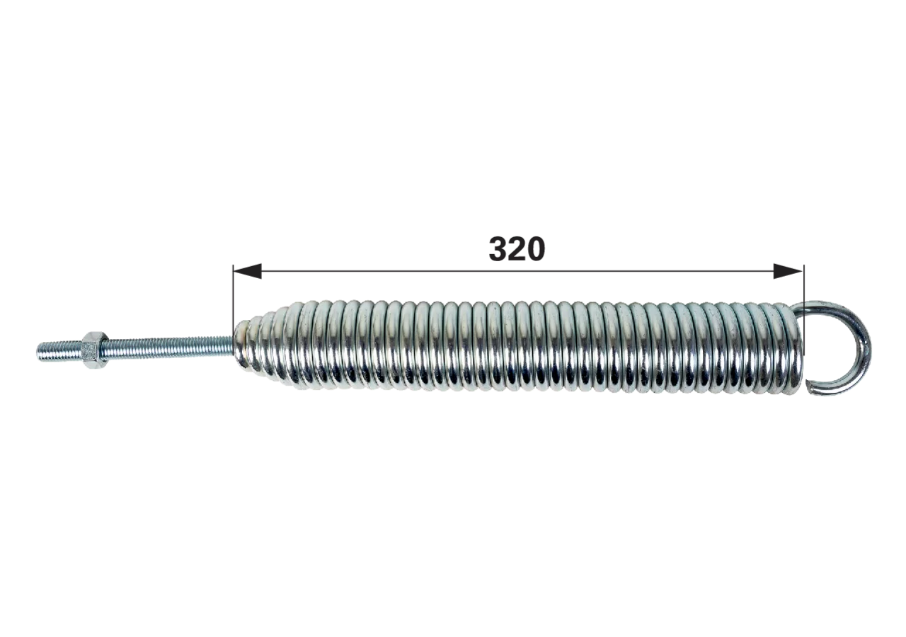 Bordwandfeder verzinkt, mit Schraube, 320 x 52 x 8 mm GartenShop24
