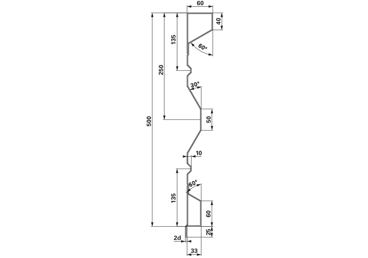 Aufsatzstahlbordwand 500 x 2,0 x 4.500 mm GartenShop24