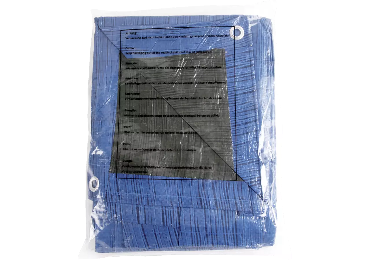Abdeckplane Blau / Grün 3 x 4 m ca. 80 g / m² GartenShop24