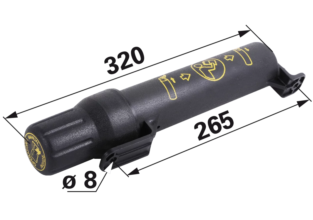 Dokumentenbehälter rund schwarz PP, 320 x 55 mm mit Dichtung GartenShop24