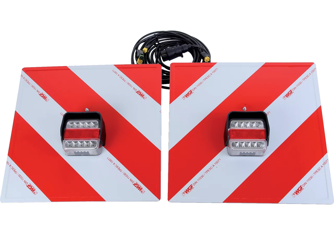 Warntafelsatz mit LED Rück- und Positionsleuchten 423 x 423 mm GartenShop24