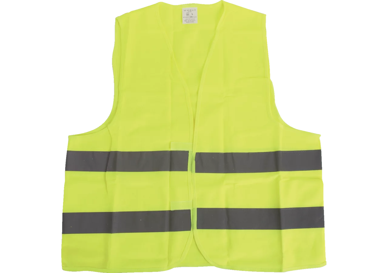 Warnweste Gelb nach EN471, in Tasche mit Zippverschluss GartenShop24