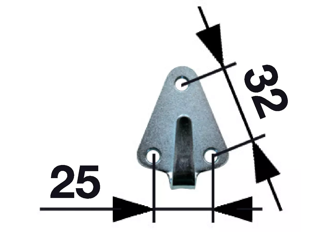 Spannhaken Blech verzinkt, 3 Loch GartenShop24