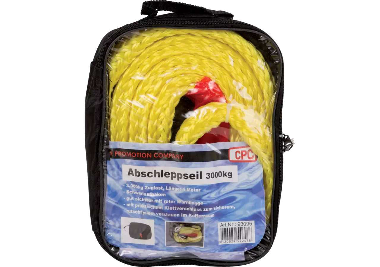 Abschleppseil mit Haken, Zuglast 3 t, Länge 4 Meter GartenShop24
