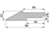 Schürfleiste Standard, 90 x 22 mm 1,05 Meter GartenShop24