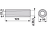 Buchse zu M22, Länge 120 mm GartenShop24