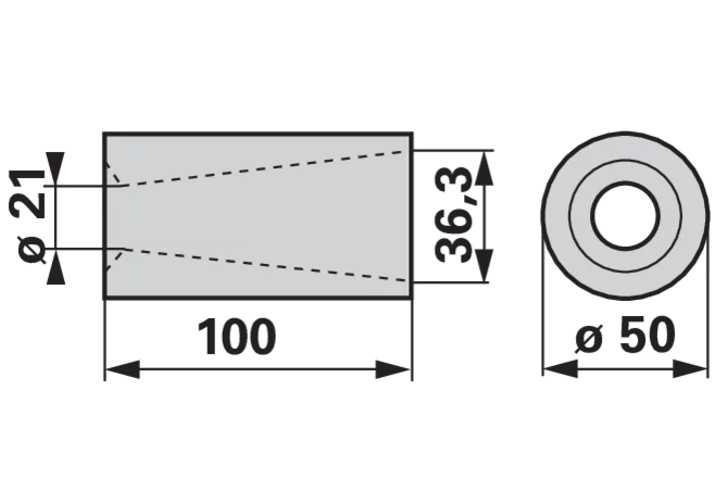 Buchse zu M20, Länge 100 mm GartenShop24