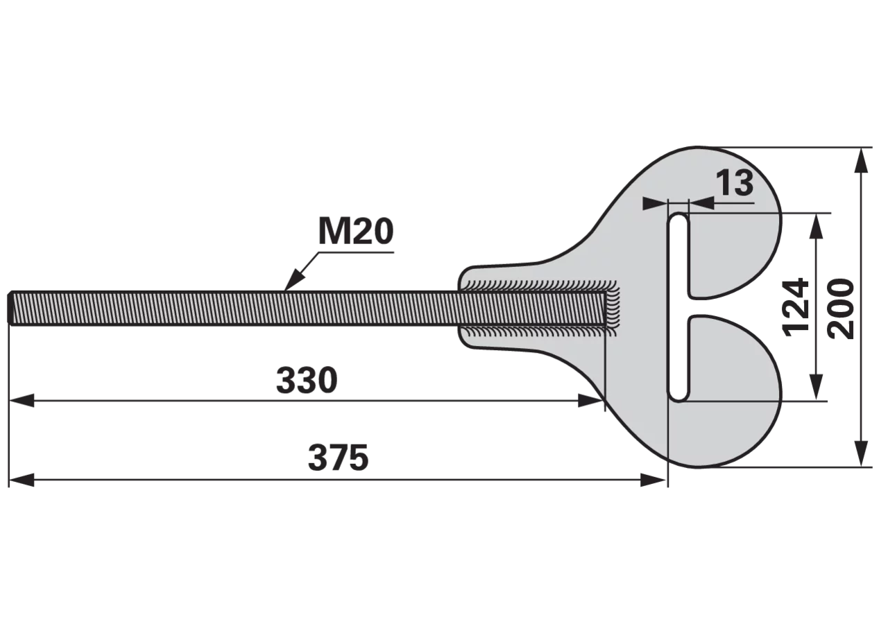 Kranaufhängung M20 x 2,5 Materialstärke 12 mm GartenShop24 - Hochwertige Gartengeräte