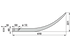 Greiferzinke 610 mm Auer DG26 – Ersatzteil mit Lochabstand 50 mm, Einzelstück
