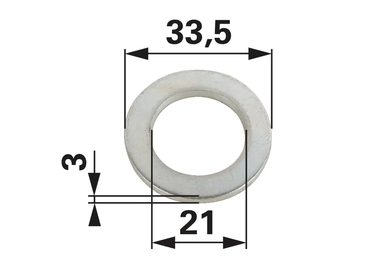 Scheibe 33,5 x 21 x 3 mm 0006410 Stoll