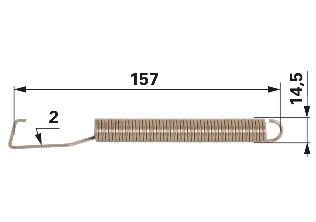 Zugfeder 157 x 14,5 x 2 mm Robust 10-80.1 Stoll