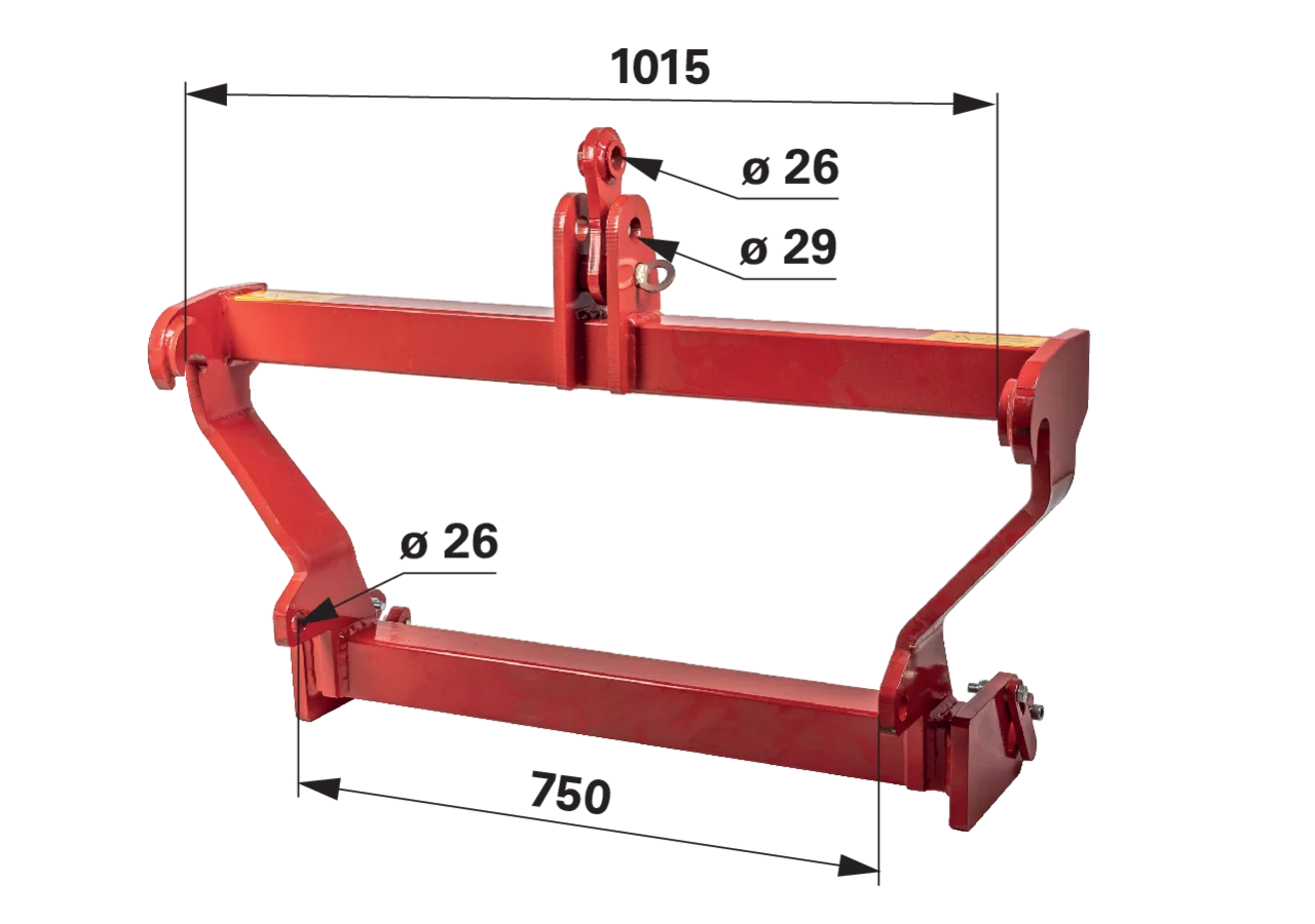 Adapter Euro Norm Frontlader auf 3 Punkt Kat.2 GartenShop24