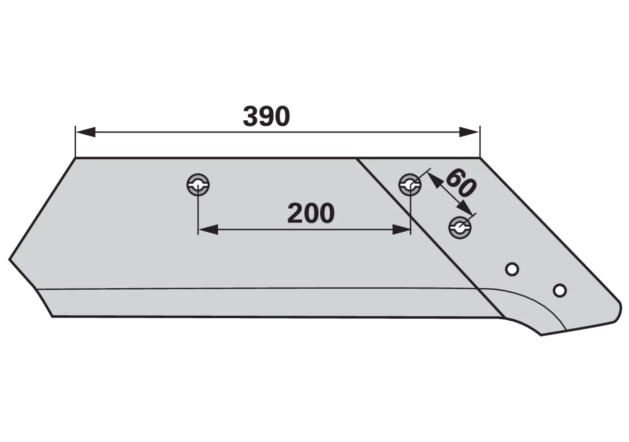 Wechselspitzschare rechts – passend für Kuhn 622140 iQparts