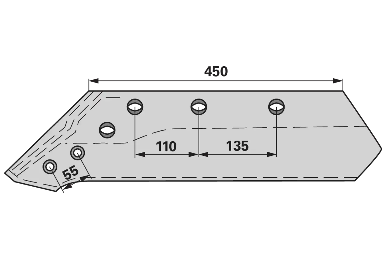 Wechselspitzschare links – passend für Kuhn 622235 iQparts