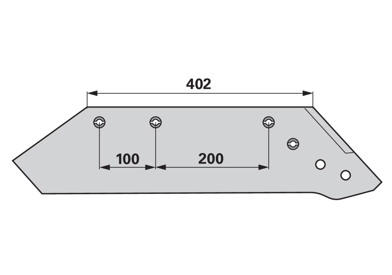 Wechselspitzschare rechts – passend für Kuhn 622142 iQparts