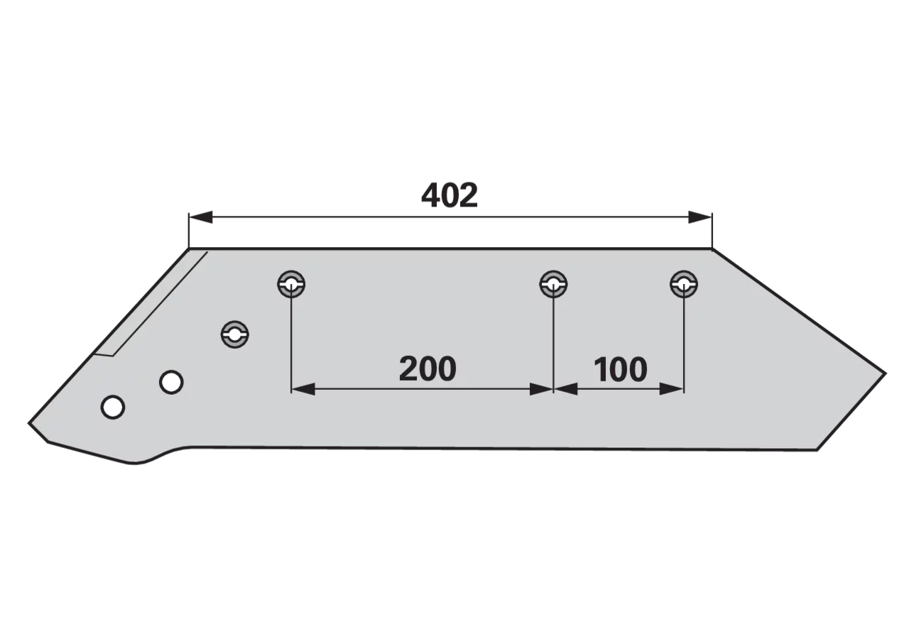 Wechselspitzschare links – passend für Kuhn 622143 iQparts