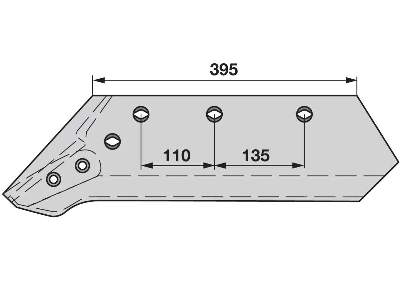 Wechselspitzschare links – passend für Kuhn 622135 iQparts