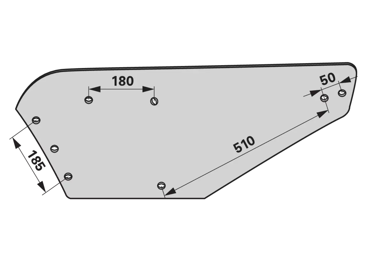 Mollblech links – passend für Kuhn 612039 FRANK