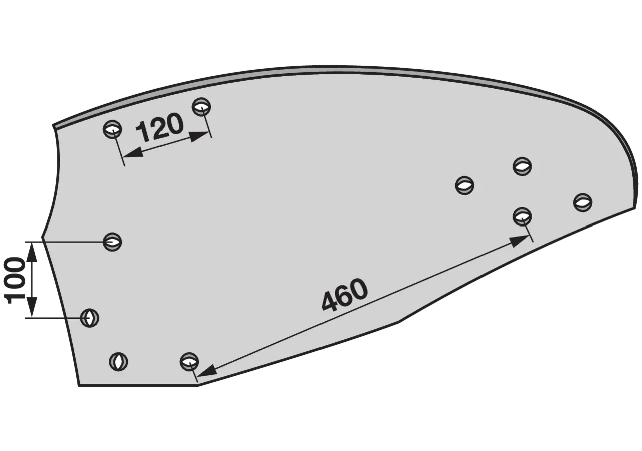 Mollblech links – passend für Kverneland 063271 Mölbro