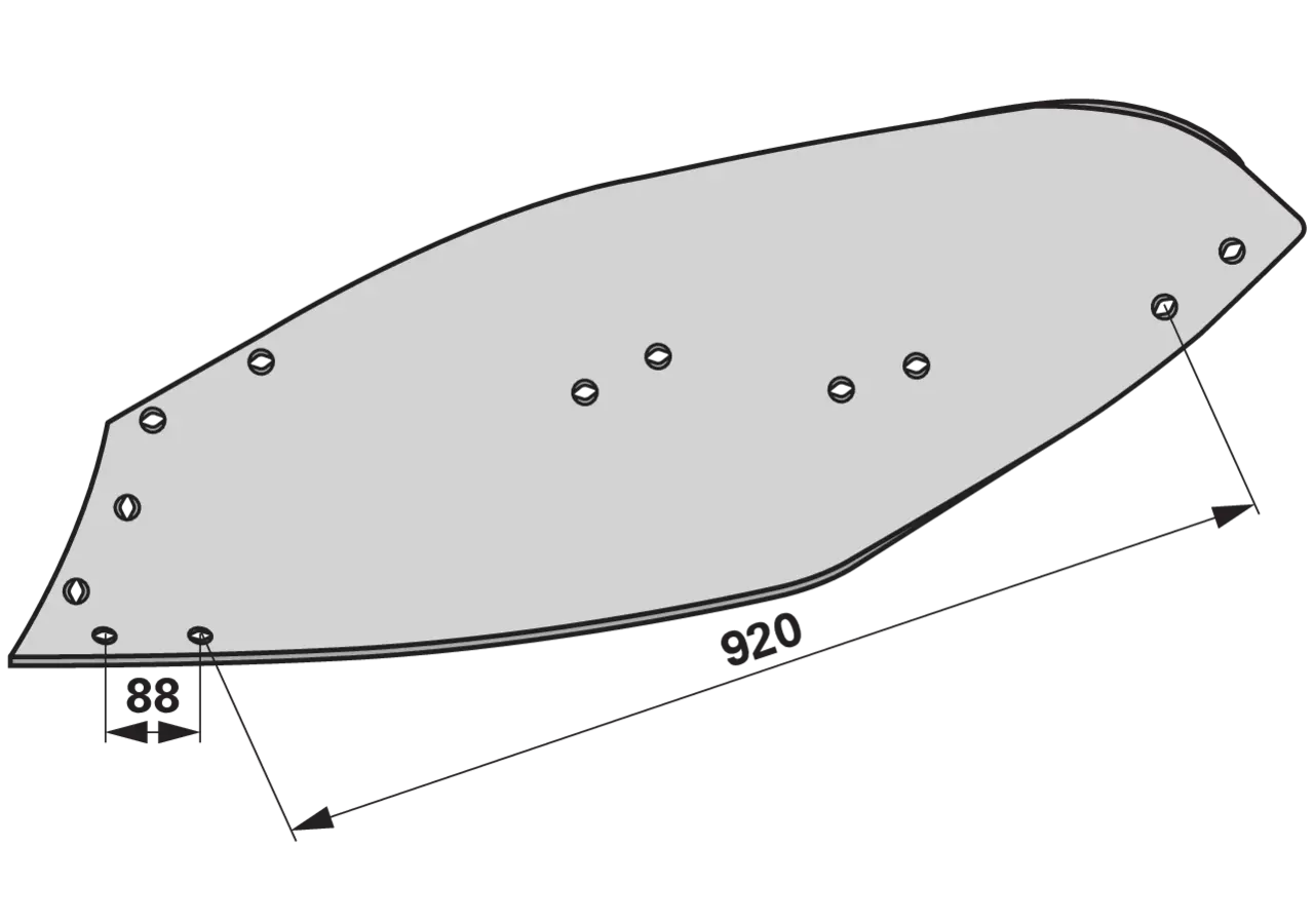 Mollblech links – passend für Kverneland 083229 iQparts