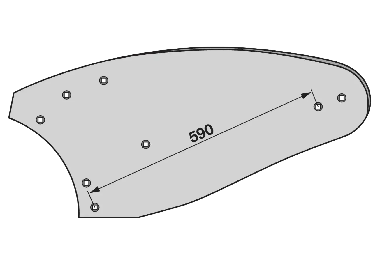 Mollblech links – passend für Lemken 3441035 iQparts