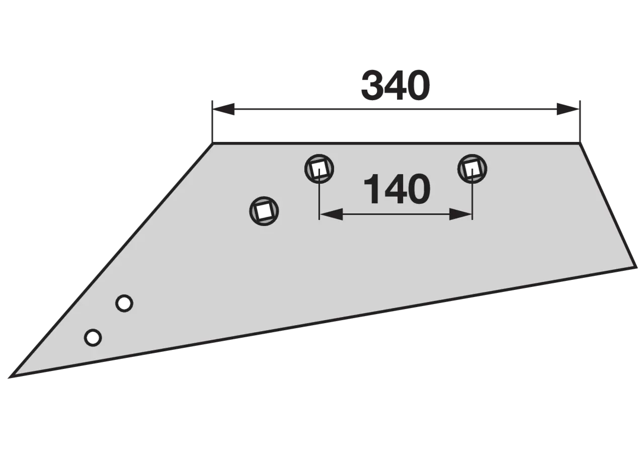 Wechselspitzschare links – passend für Rabe 2701.33.02 iQparts