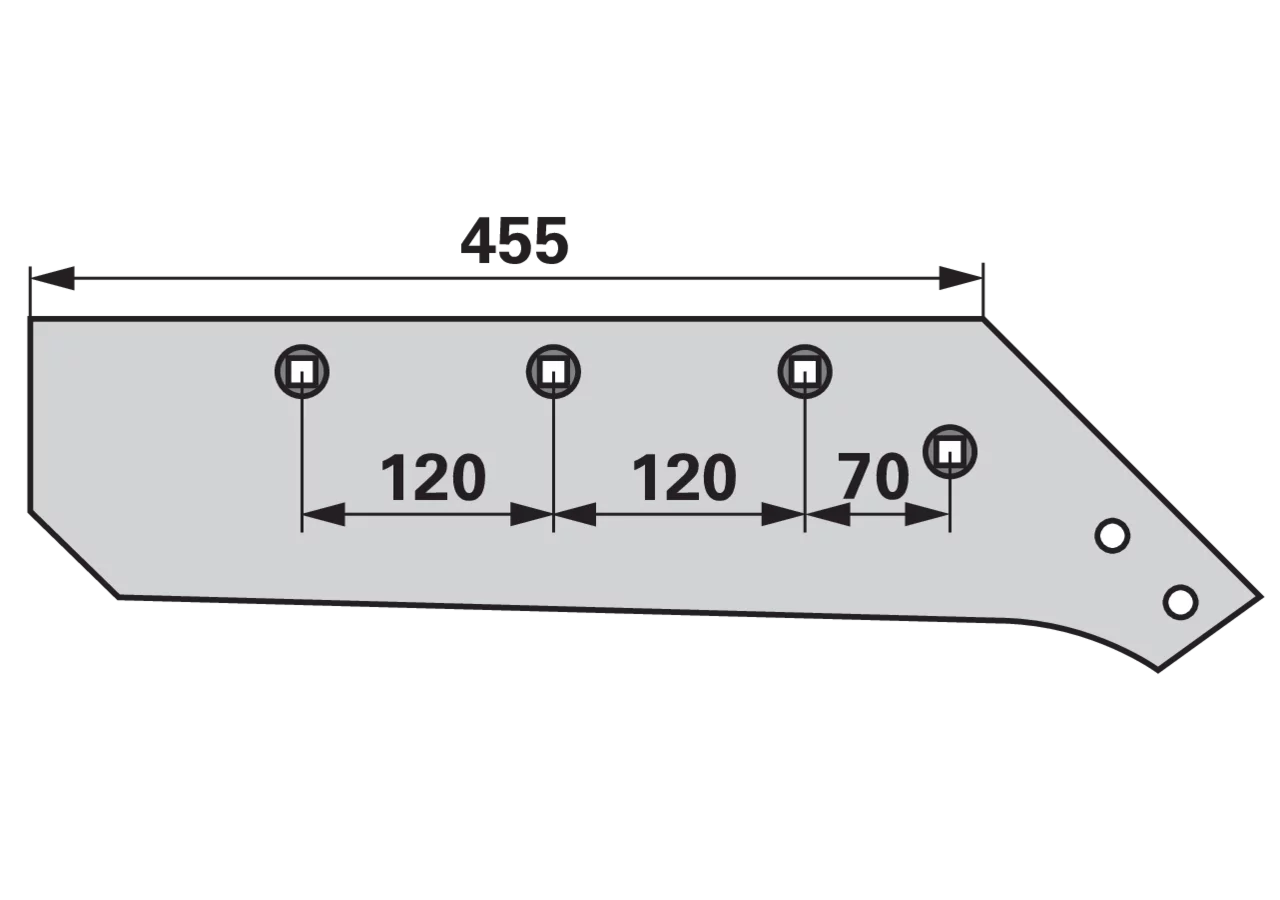 Wechselspitzschare rechts – passend für Rabe 2751.22.01 iQparts