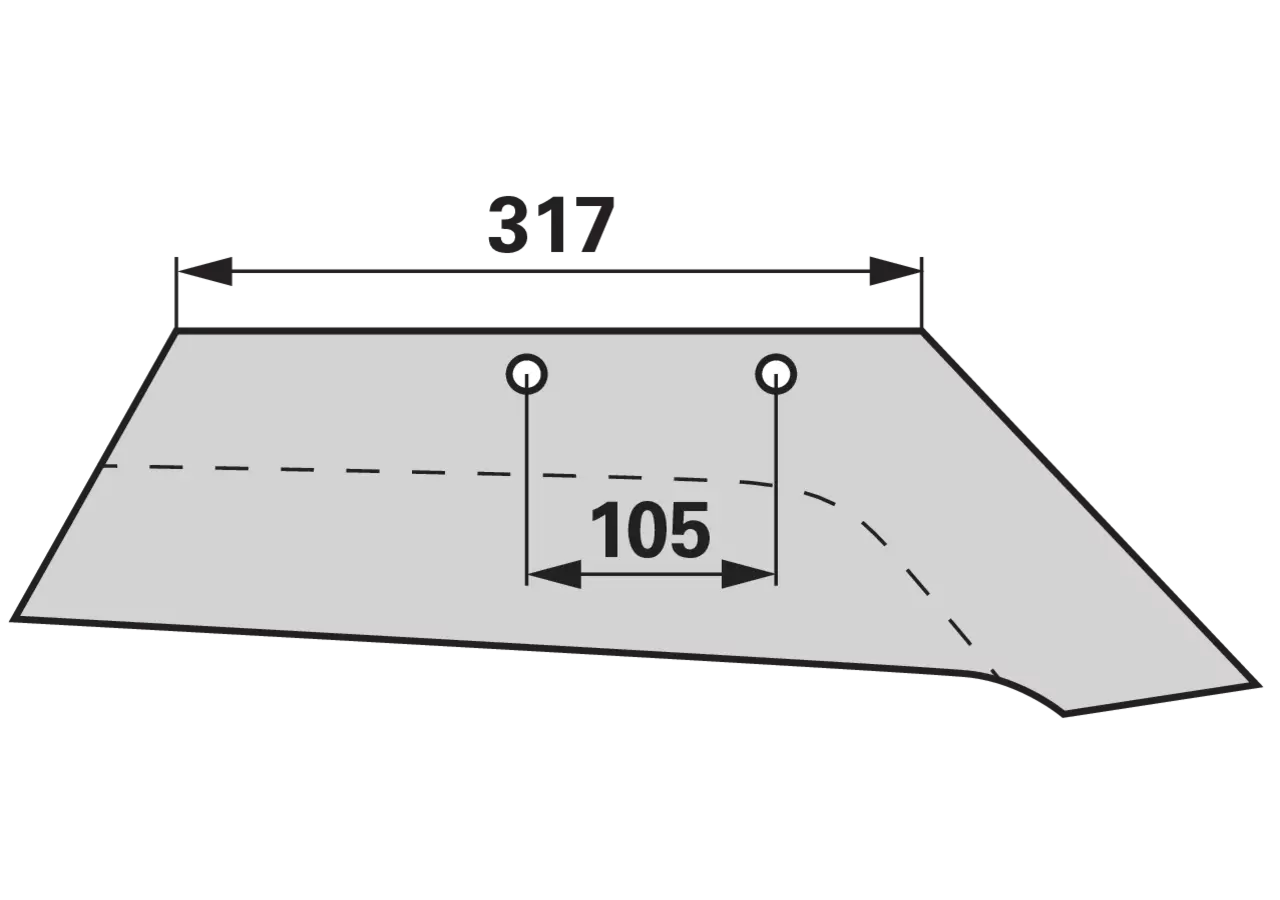 Schnabelschare rechts – passend für Regent 33.18.212, DU 30 SR Länge 280 mm iQparts