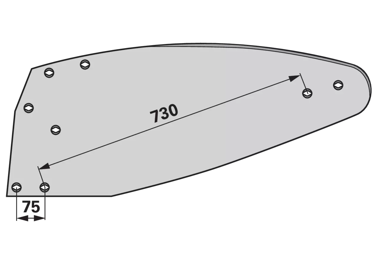 Mollblech links – passend für Vogel & Noot PK8.002.01 iQparts
