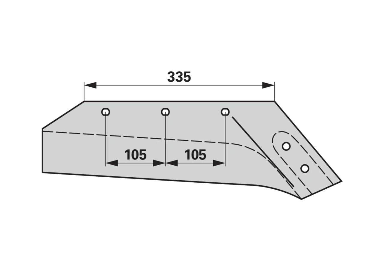 Wechselspitzschare rechts – passend für Vogel & Noot PK3.013.01 iQparts