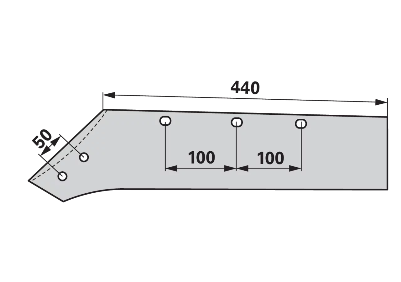 Wechselspitzschare links, C - plus – passend für Vogel & Noot LK2.001.22 iQparts