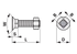 Pflugschraube Vierkant, M12 x 50 mm, Güte 10.9, 10 Stück mit Mutter GartenShop24