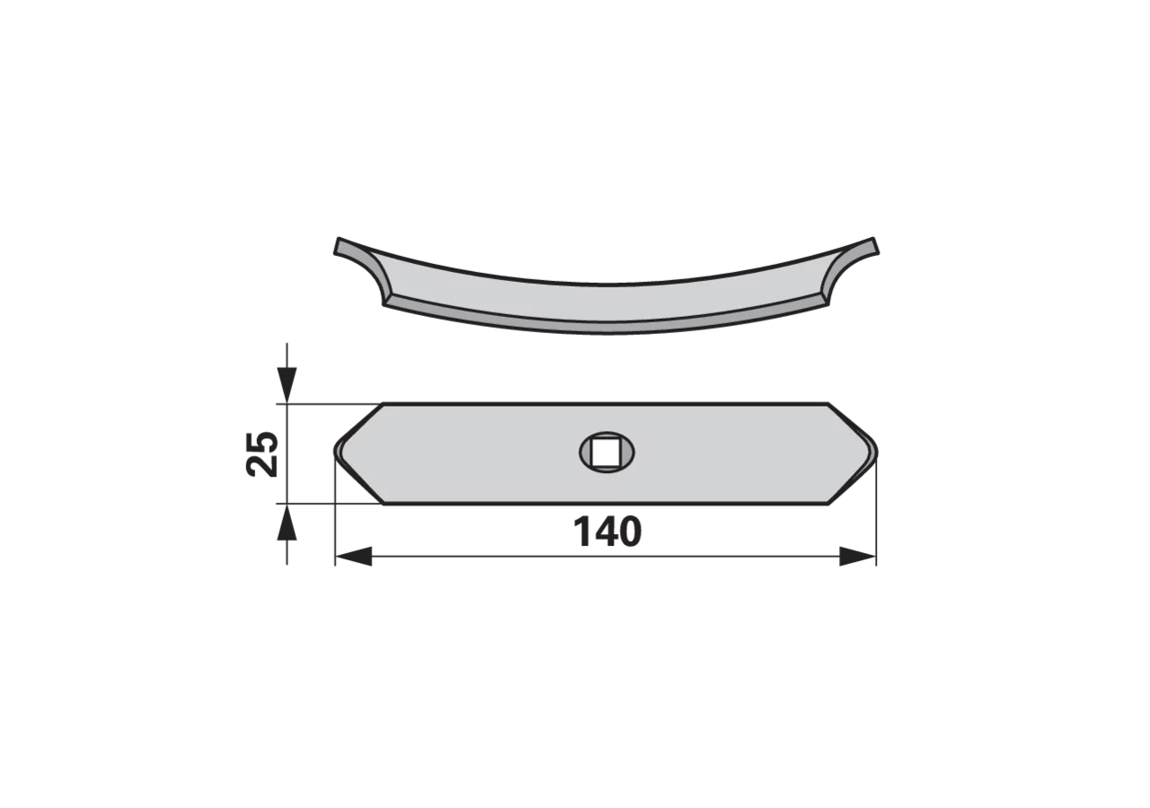 Normalschare 25 x 5 x 140 mm GartenShop24