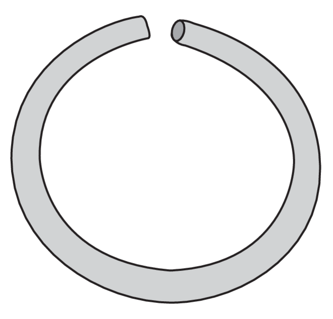 Wieseneggenring groß, blank – schweißbar, 148 x 14 mm