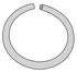 Wieseneggenring groß, blank – schweißbar, 148 x 14 mm