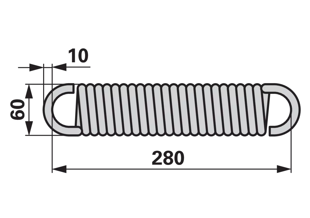 Eggenklappfeder 60 x 10 x 280 mm GartenShop24