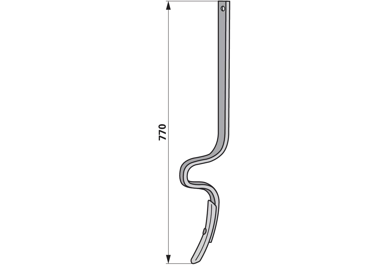Spurlockererzinke 40 x 10 x 770 mm GartenShop24