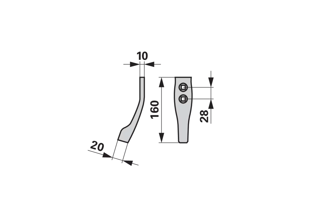 Schare für Spurlockerer, 20 x 180 mm GartenShop24
