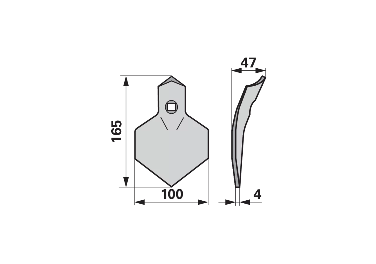 Bellota Gänsefußschar 100 x 4 x 165 mm Bellota