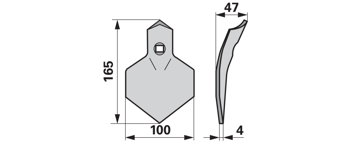 Bellota Gänsefußschar 100 x 4 x 165 mm Bellota