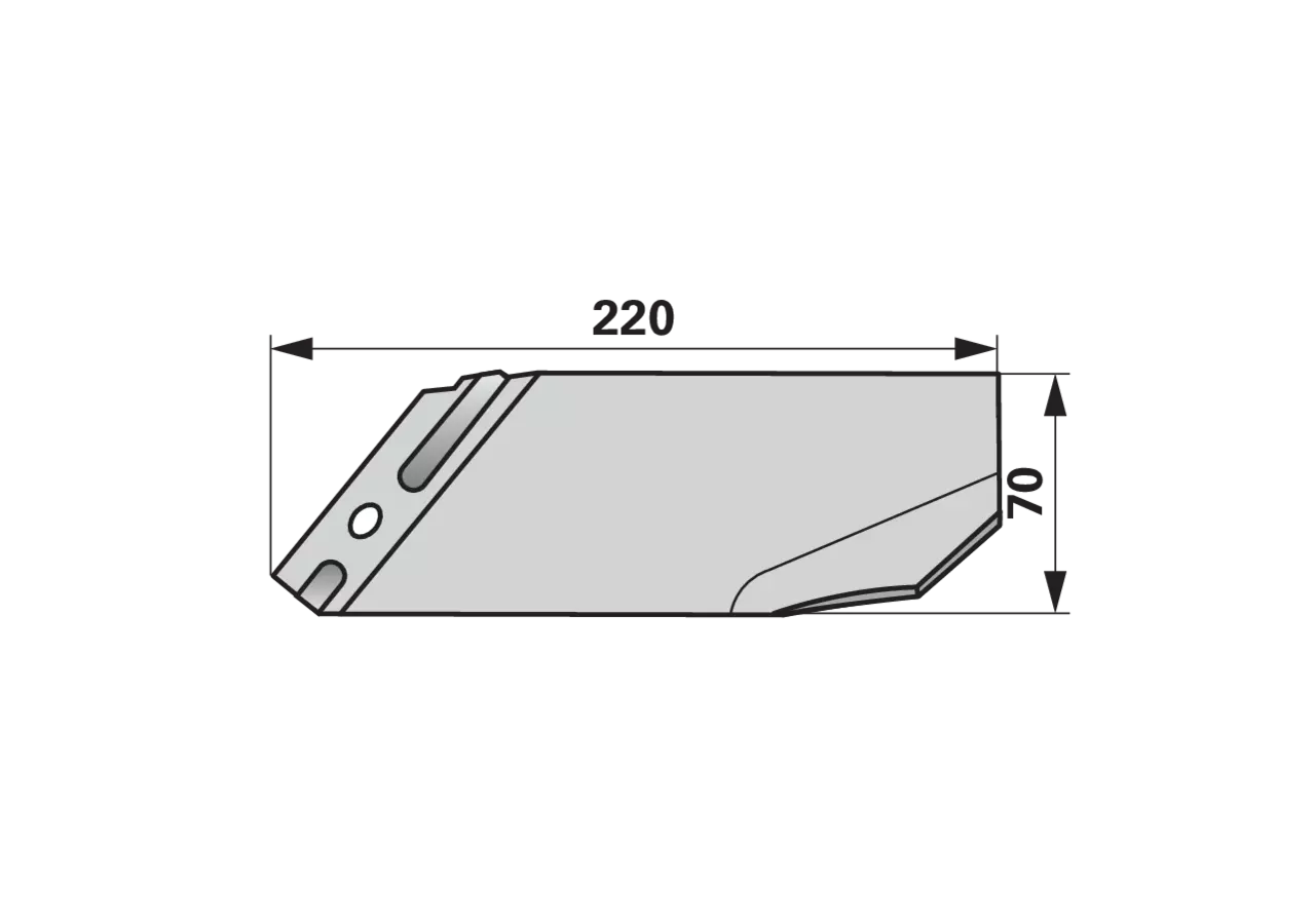 Häufelschare links, 220 x 70 x 4 mm GartenShop24