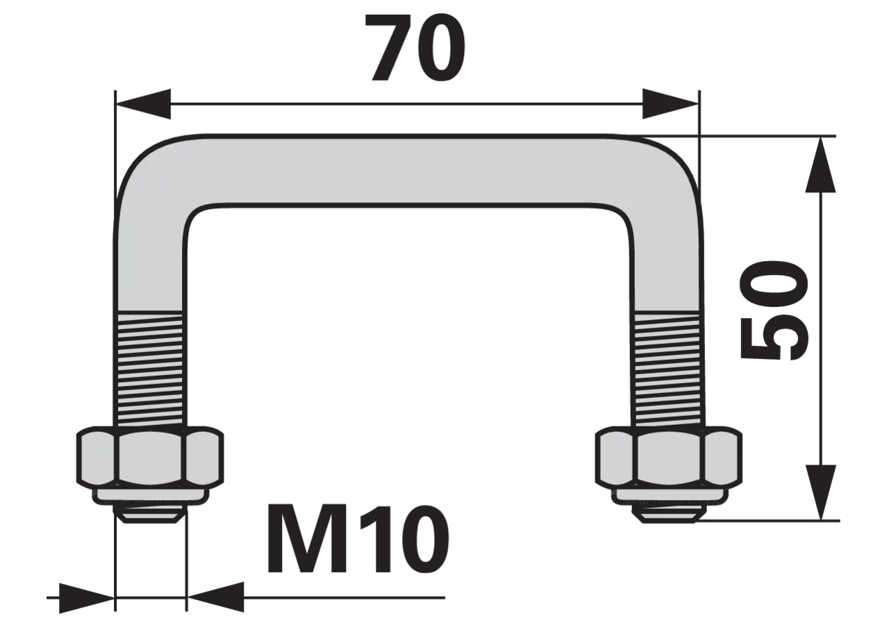Bügelschraube 70 x 50 mm, M10 Bellota